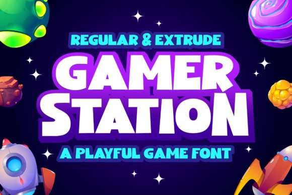 Gamer Station: A Display Font for Bold Creative Projects